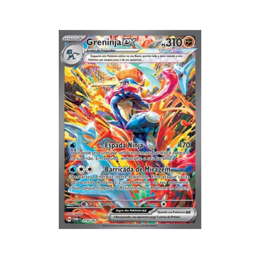 Greninja ex 214/167 in Portuguese Twilight Masquerade Pokémon TCG